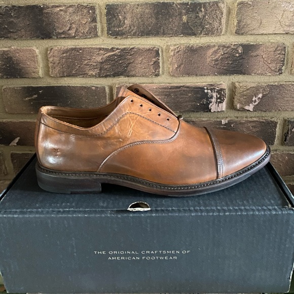 FRYE PAUL BAL OXFORD MEN’S BROWN LEATHER SIZE 12